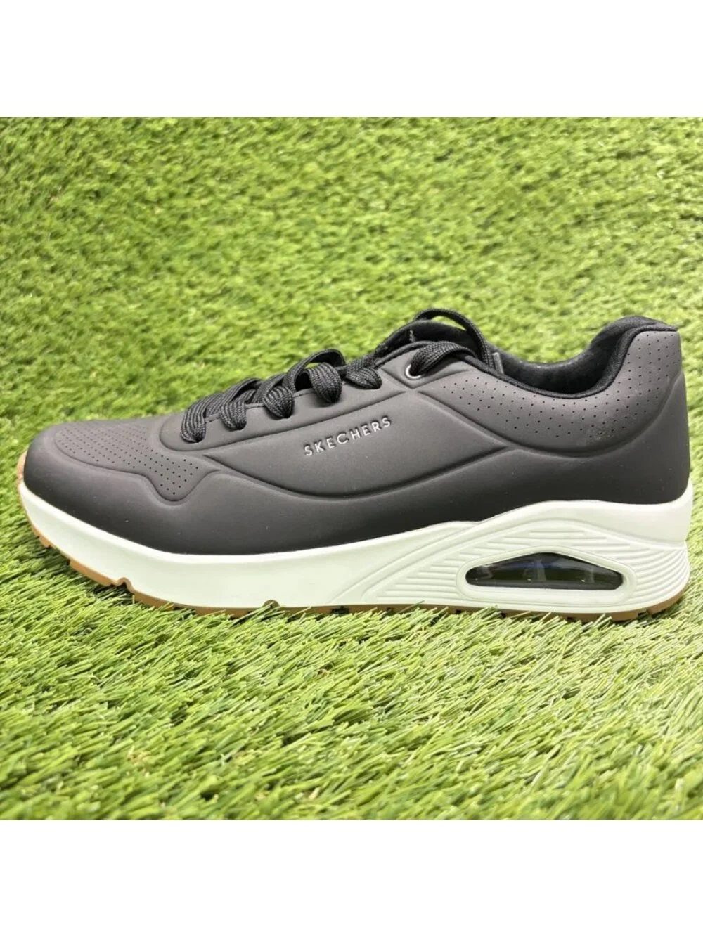 Skechers Uno Stand On Air Mens Size 9 Black Athletic Running Shoes Sneakers